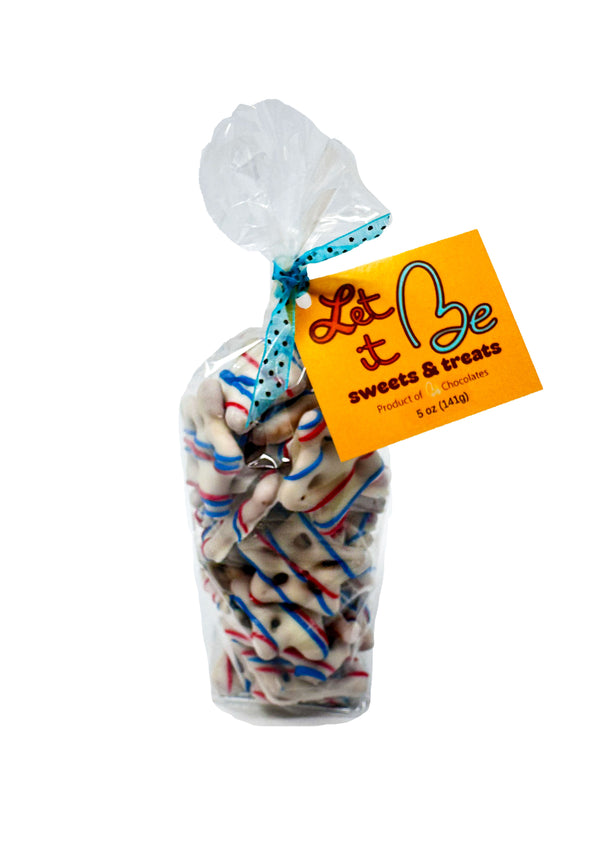 Stars & Stripes Chocolate Covered Pretzels