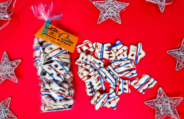 Stars & Stripes Chocolate Covered Pretzels